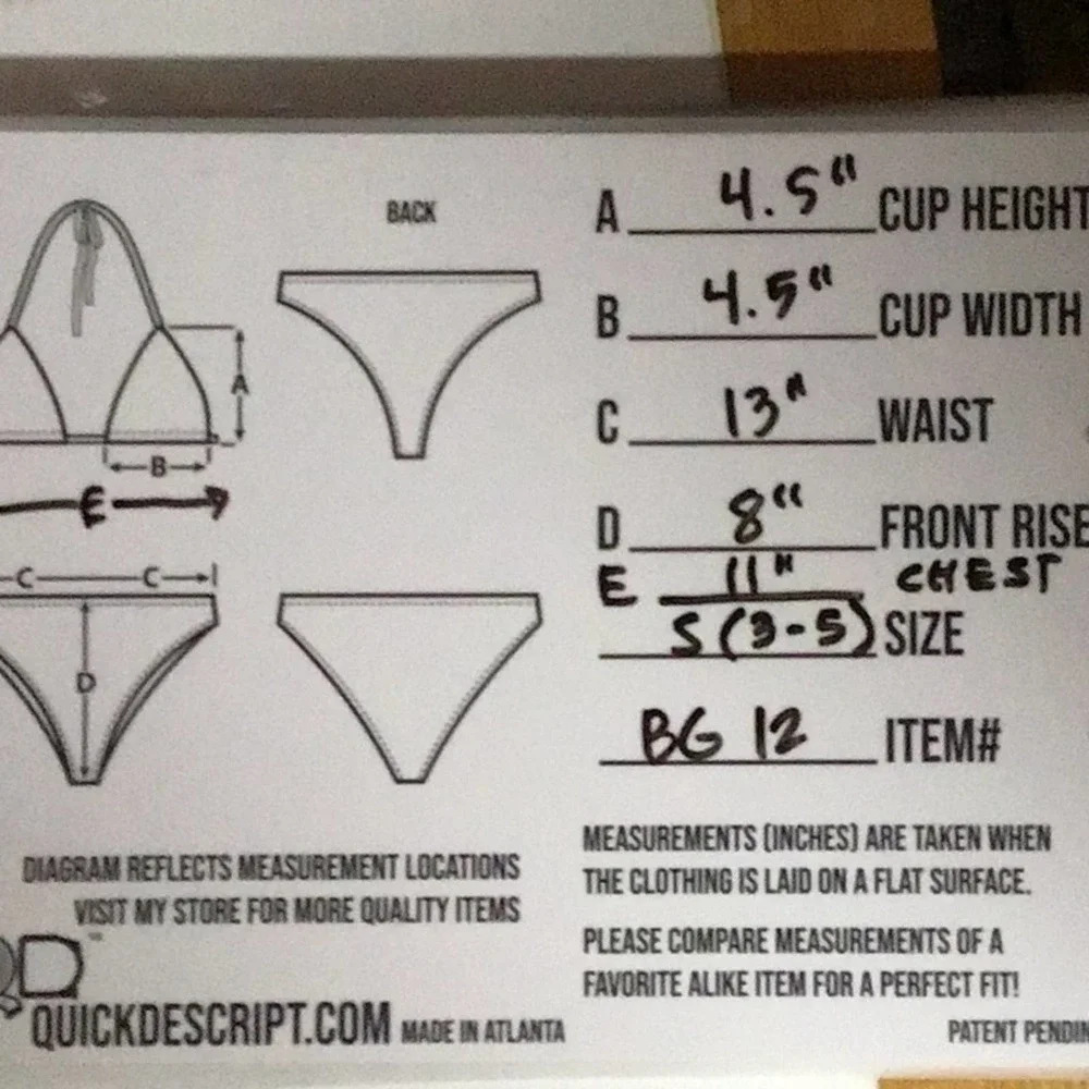 OP | Purple Geometric Juniors Bandeau Bikini S - Picture 8 of 8